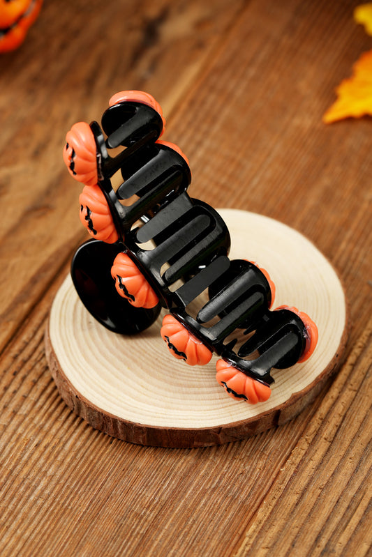 Russet Orange Halloween Pumpkin Hair Claw Clip