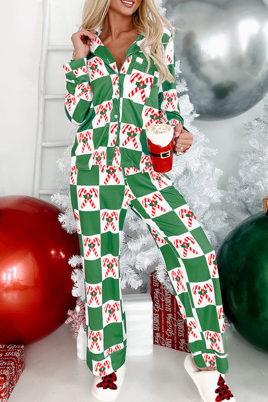 Candy Cane Cozy Christmas Pajama Set 🌲