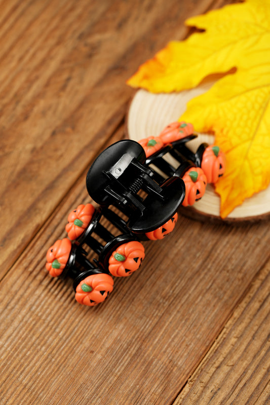 Russet Orange Halloween Pumpkin Hair Claw Clip