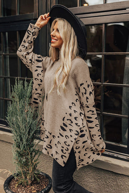 🌿Urban Jungle Khaki Leopard Knit
