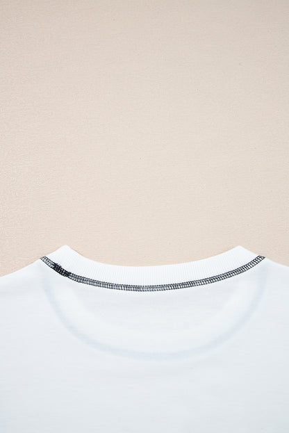 Green Striped Colorblock Patchwork Oversized Sweatshirt