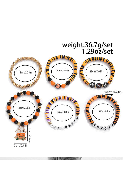 Carrot HALLOWEEN SPOOKY Beaded Bracelet Set