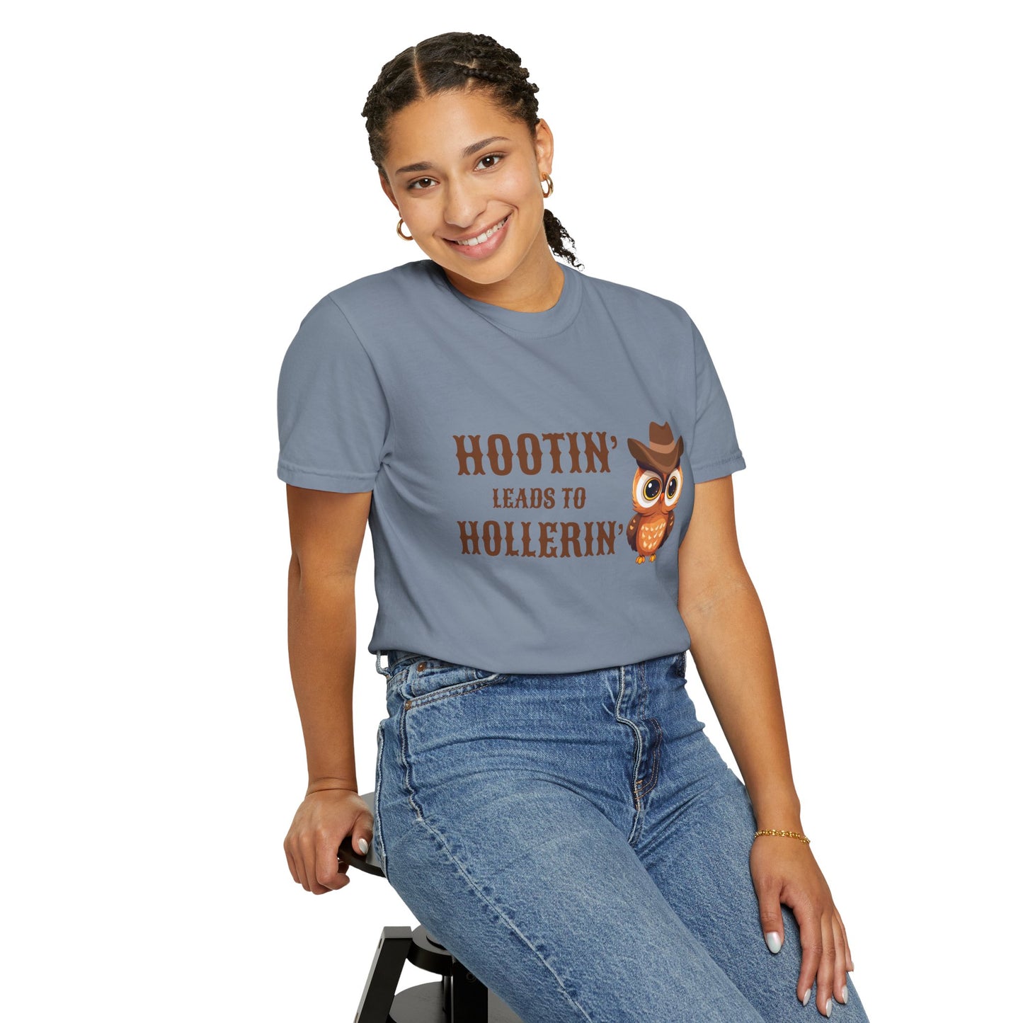 🦉 “Hootin’ & Hollerin’” Cosmic Cowgirl Tee
