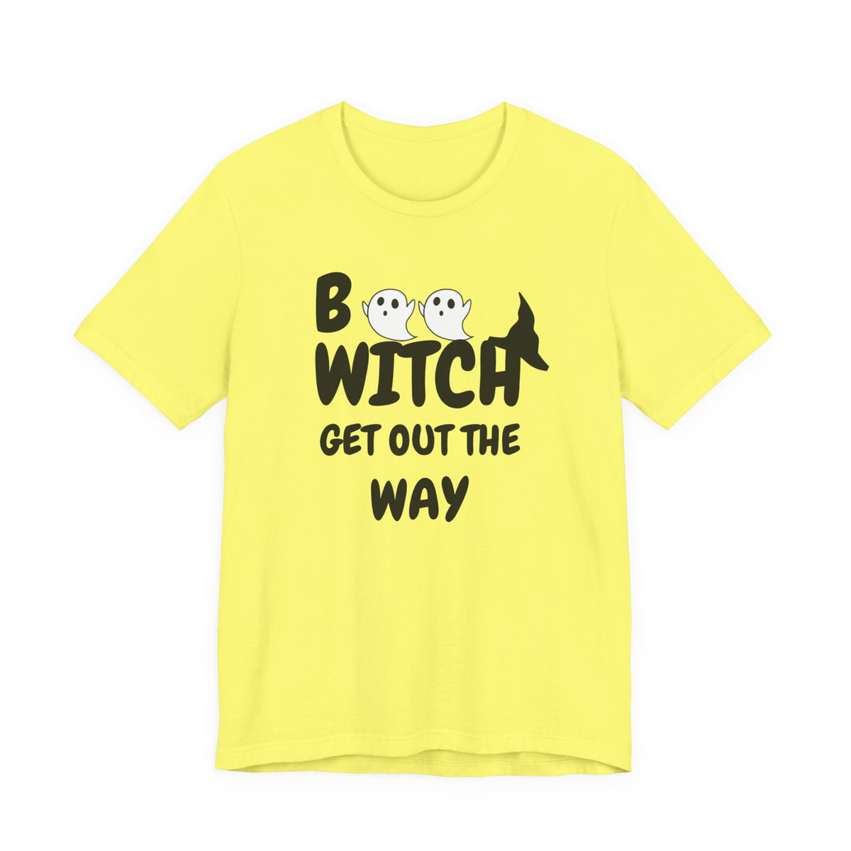 Halloween Ghost Tee, Fun Unisex Jersey Short Sleeve Tee, Boo Witch Get Out The Way Shirt, Spooky Vibes, Fall Fashion, Gift for Friends