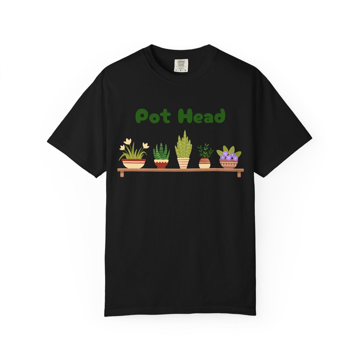 Pot Head Plant Lover T-Shirt, Unisex Gardening Tee, Gift for Houseplant Enthusiasts, Funny Garden Shirt, Eco-Friendly Apparel