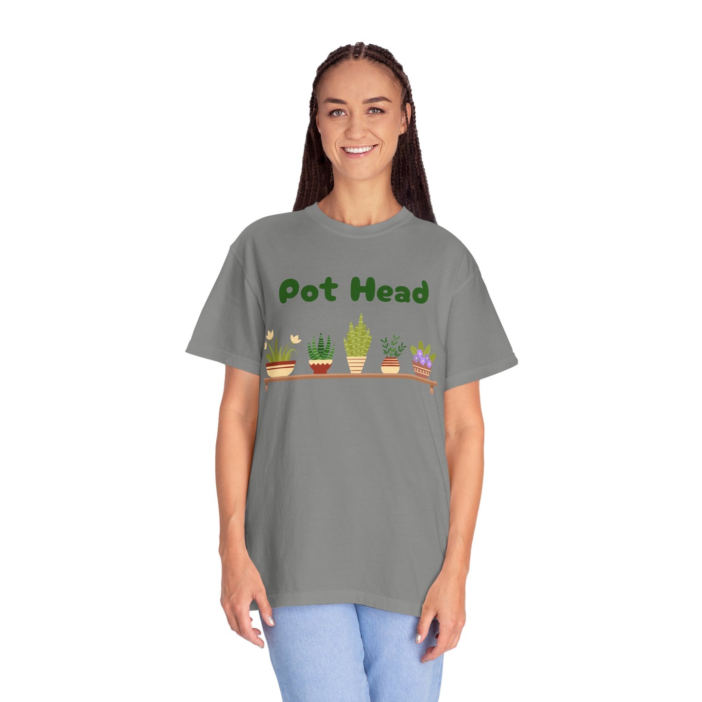 Pot Head Plant Lover T-Shirt, Unisex Gardening Tee, Gift for Houseplant Enthusiasts, Funny Garden Shirt, Eco-Friendly Apparel