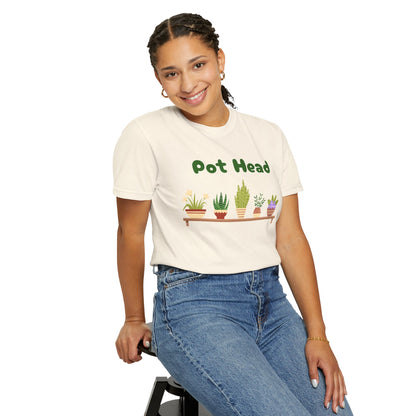 Pot Head Plant Lover T-Shirt, Unisex Gardening Tee, Gift for Houseplant Enthusiasts, Funny Garden Shirt, Eco-Friendly Apparel