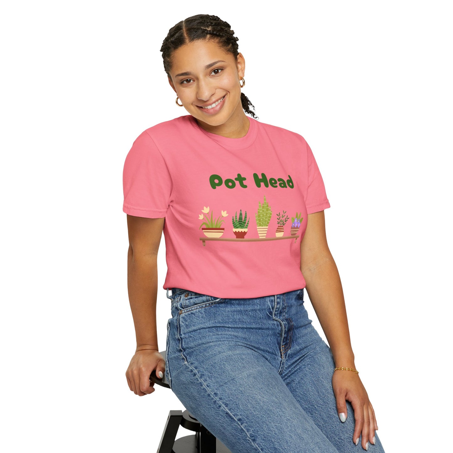 Pot Head Plant Lover T-Shirt, Unisex Gardening Tee, Gift for Houseplant Enthusiasts, Funny Garden Shirt, Eco-Friendly Apparel