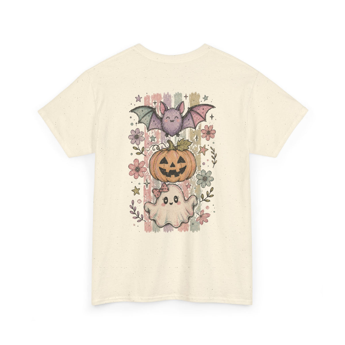 Halloween Cute Ghost & Pumpkin Tee — Pastel Bat Pumpkin Halloween T‑Shirt