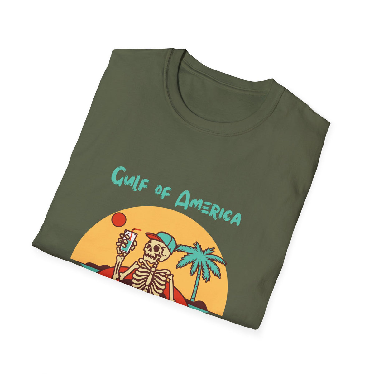 Gulf of America Skeleton Tee, Summer Vibes Shirt, Unisex Graphic T-Shirt, Beach Life Apparel, Fun Vacation Top, Trendy Summer Fashion