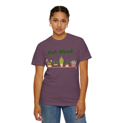 Pot Head Plant Lover T-Shirt, Unisex Gardening Tee, Gift for Houseplant Enthusiasts, Funny Garden Shirt, Eco-Friendly Apparel