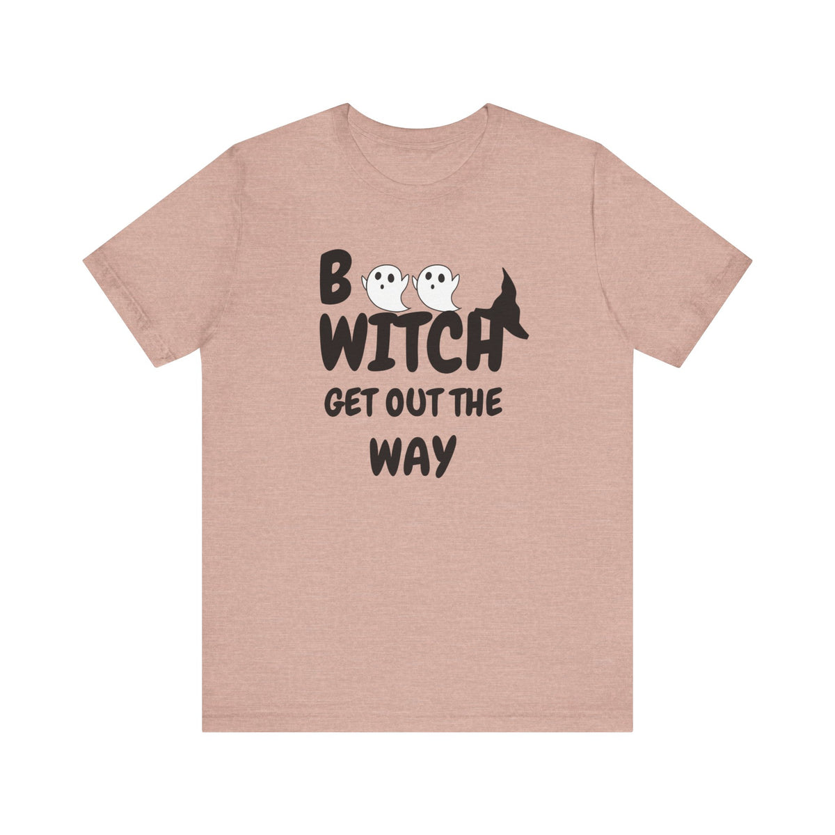 Halloween Ghost Tee, Fun Unisex Jersey Short Sleeve Tee, Boo Witch Get Out The Way Shirt, Spooky Vibes, Fall Fashion, Gift for Friends