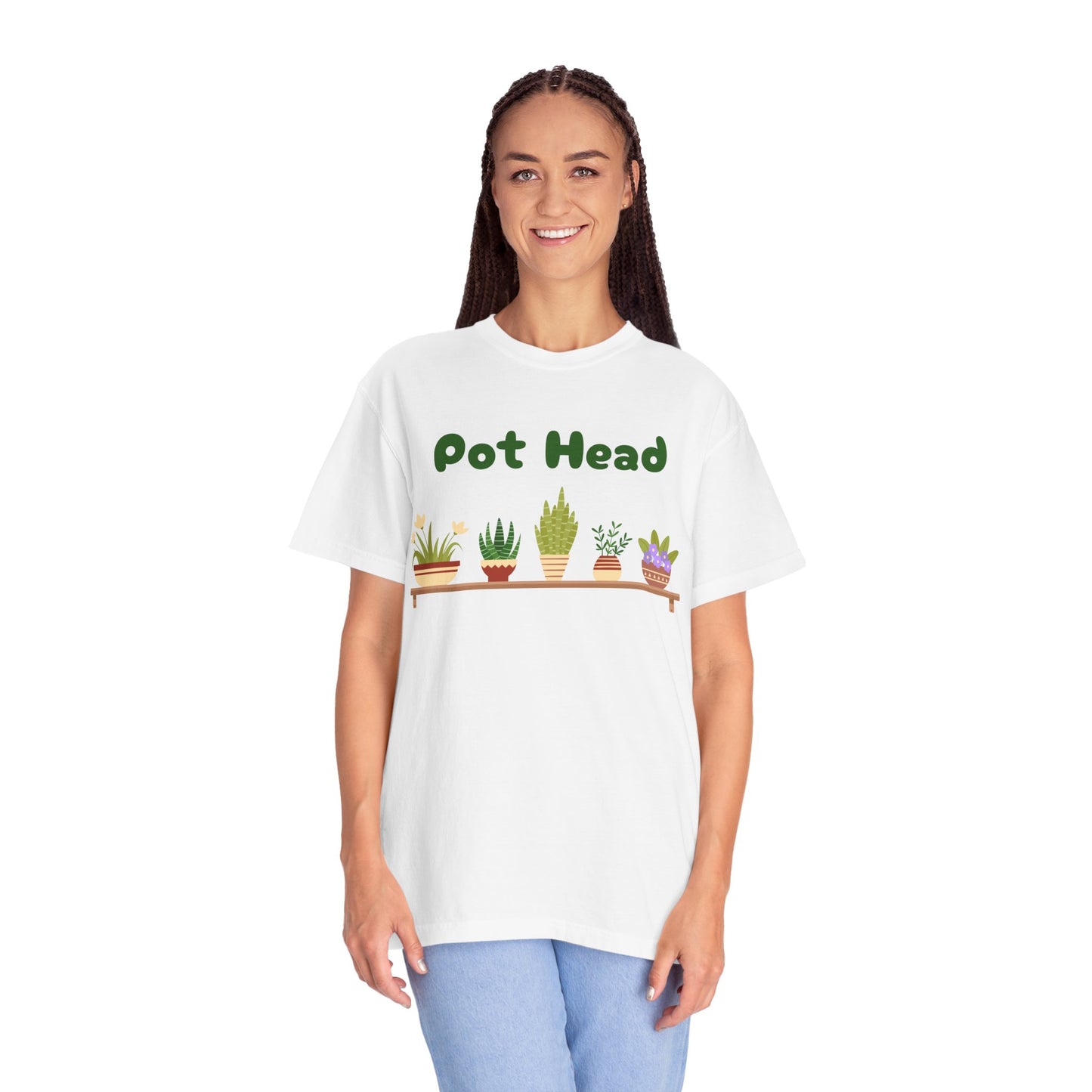 Pot Head Plant Lover T-Shirt, Unisex Gardening Tee, Gift for Houseplant Enthusiasts, Funny Garden Shirt, Eco-Friendly Apparel