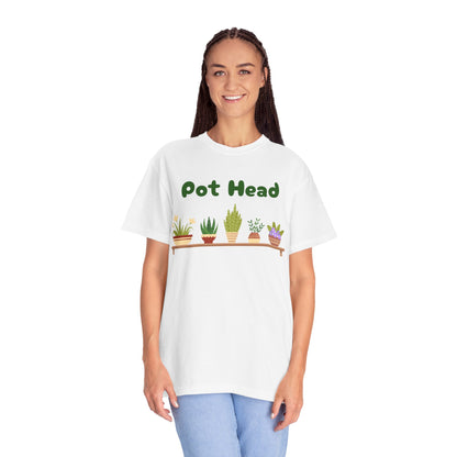 Pot Head Plant Lover T-Shirt, Unisex Gardening Tee, Gift for Houseplant Enthusiasts, Funny Garden Shirt, Eco-Friendly Apparel