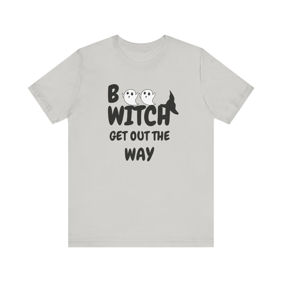 Halloween Ghost Tee, Fun Unisex Jersey Short Sleeve Tee, Boo Witch Get Out The Way Shirt, Spooky Vibes, Fall Fashion, Gift for Friends