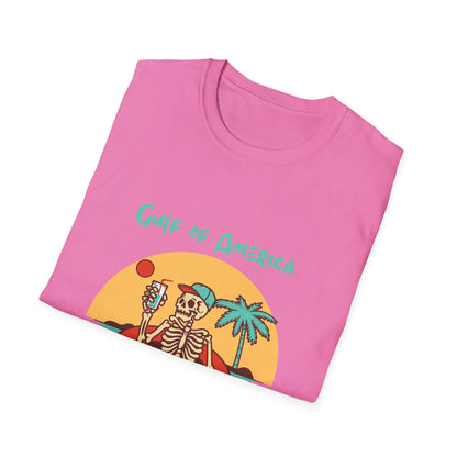 Gulf of America Skeleton Tee, Summer Vibes Shirt, Unisex Graphic T-Shirt, Beach Life Apparel, Fun Vacation Top, Trendy Summer Fashion