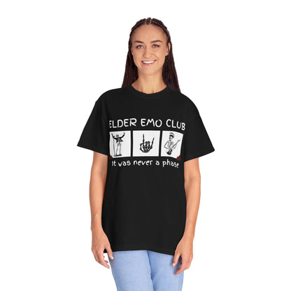 🖤 Elder Emo Club Tee — “It Was Never a Phase”