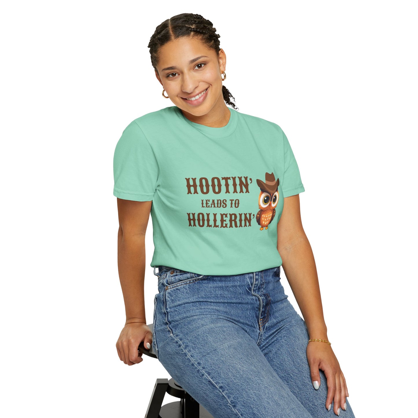 🦉 “Hootin’ & Hollerin’” Cosmic Cowgirl Tee