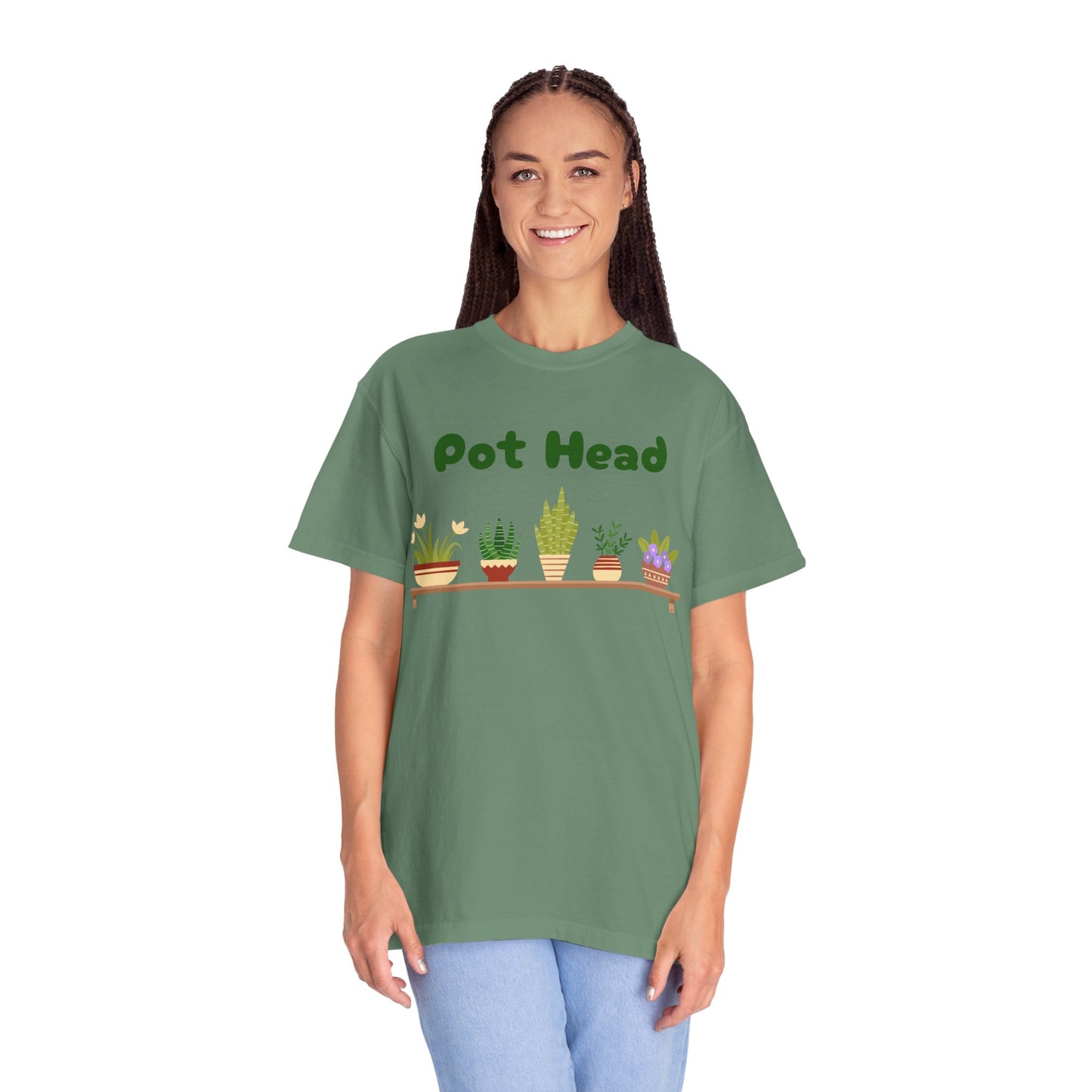 Pot Head Plant Lover T-Shirt, Unisex Gardening Tee, Gift for Houseplant Enthusiasts, Funny Garden Shirt, Eco-Friendly Apparel