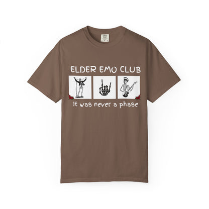 🖤 Elder Emo Club Tee — “It Was Never a Phase”