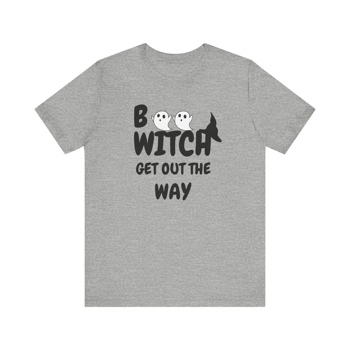 Halloween Ghost Tee, Fun Unisex Jersey Short Sleeve Tee, Boo Witch Get Out The Way Shirt, Spooky Vibes, Fall Fashion, Gift for Friends