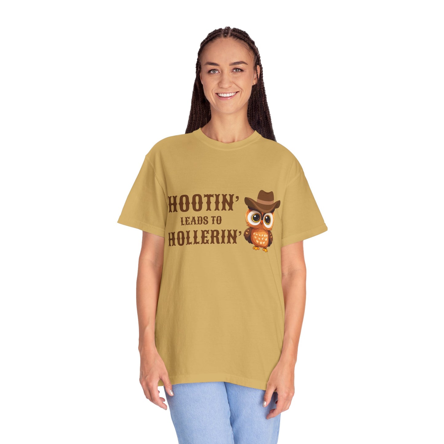 🦉 “Hootin’ & Hollerin’” Cosmic Cowgirl Tee