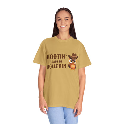🦉 “Hootin’ & Hollerin’” Cosmic Cowgirl Tee