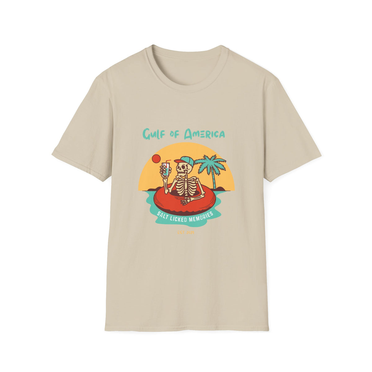 Gulf of America Skeleton Tee, Summer Vibes Shirt, Unisex Graphic T-Shirt, Beach Life Apparel, Fun Vacation Top, Trendy Summer Fashion