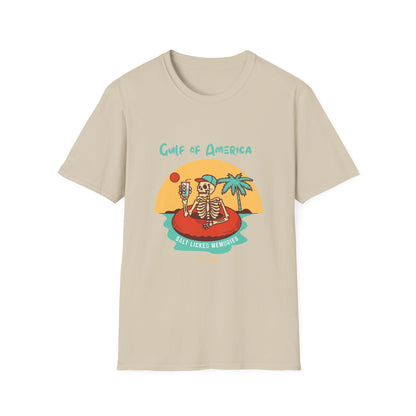 Gulf of America Skeleton Tee, Summer Vibes Shirt, Unisex Graphic T-Shirt, Beach Life Apparel, Fun Vacation Top, Trendy Summer Fashion
