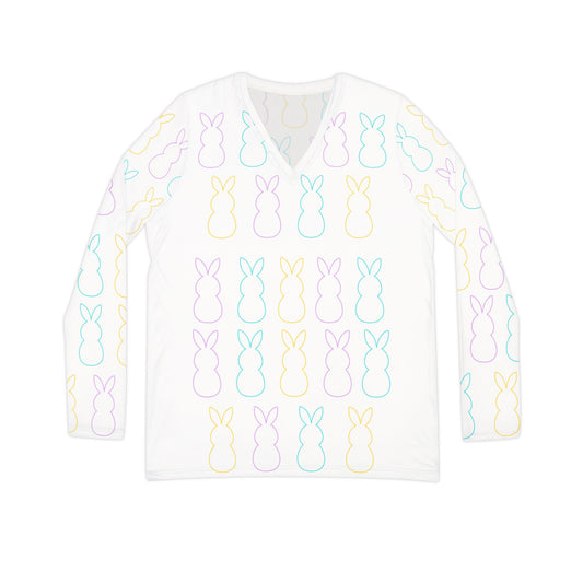 Women's Long Sleeve V-neck Shirt (AOP)
