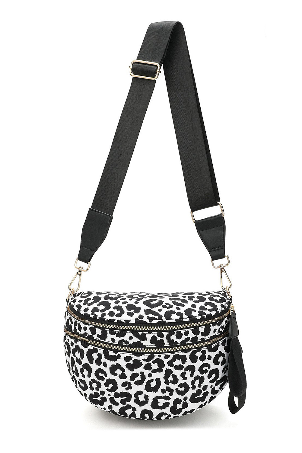 Chicory Coffee Checkered Print Wide Strap Large Crossbody Bag