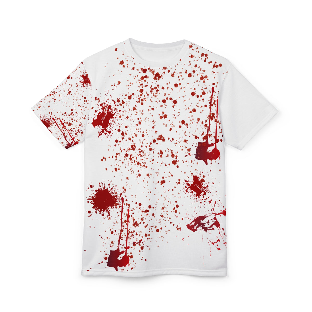 Gory Guitar Graphic Tee, Unisex Cut & Sew T-Shirt, Music Lover's Gift, Halloween Costume, Rock Concert Apparel