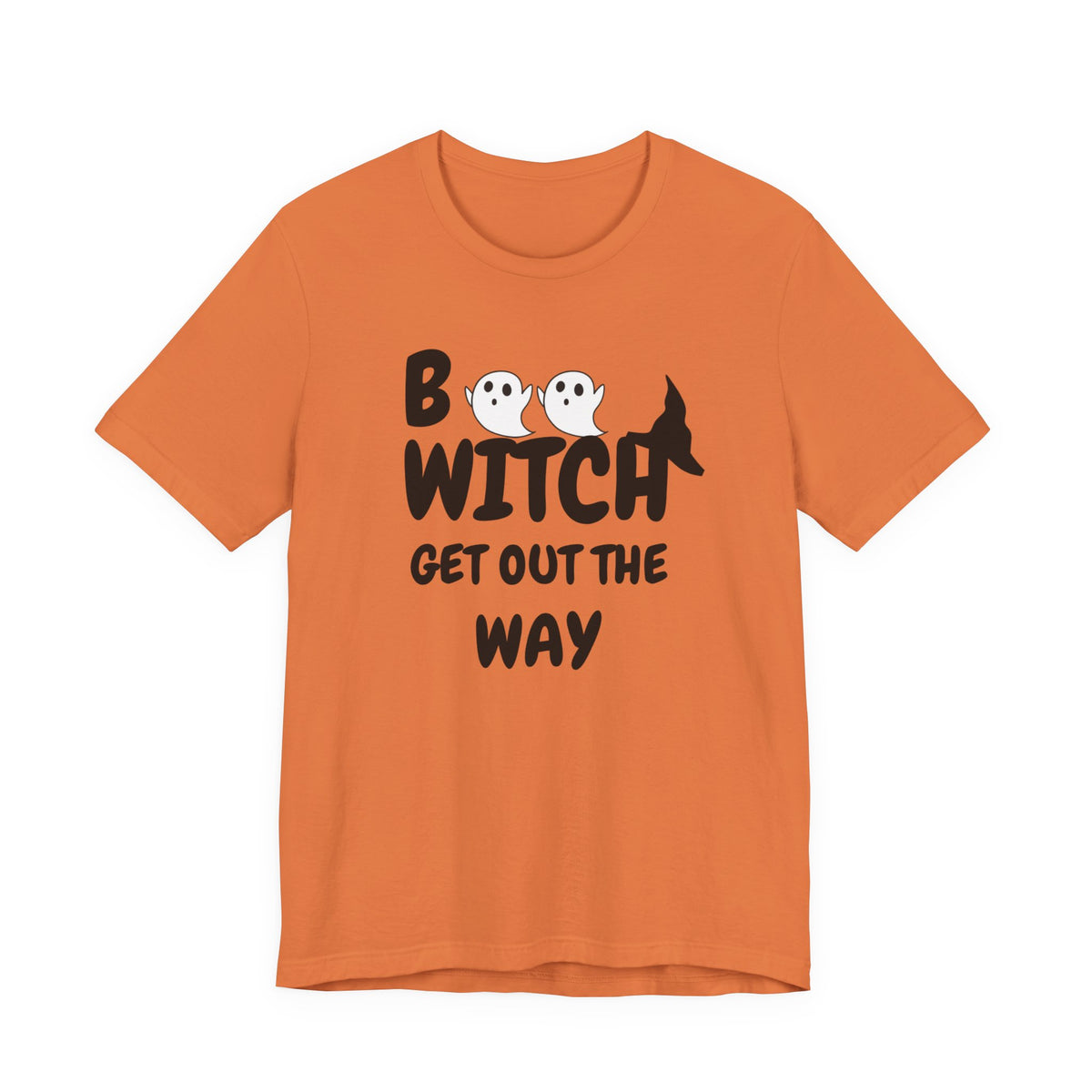 Halloween Ghost Tee, Fun Unisex Jersey Short Sleeve Tee, Boo Witch Get Out The Way Shirt, Spooky Vibes, Fall Fashion, Gift for Friends