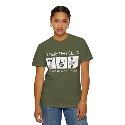 🖤 Elder Emo Club Tee — “It Was Never a Phase”