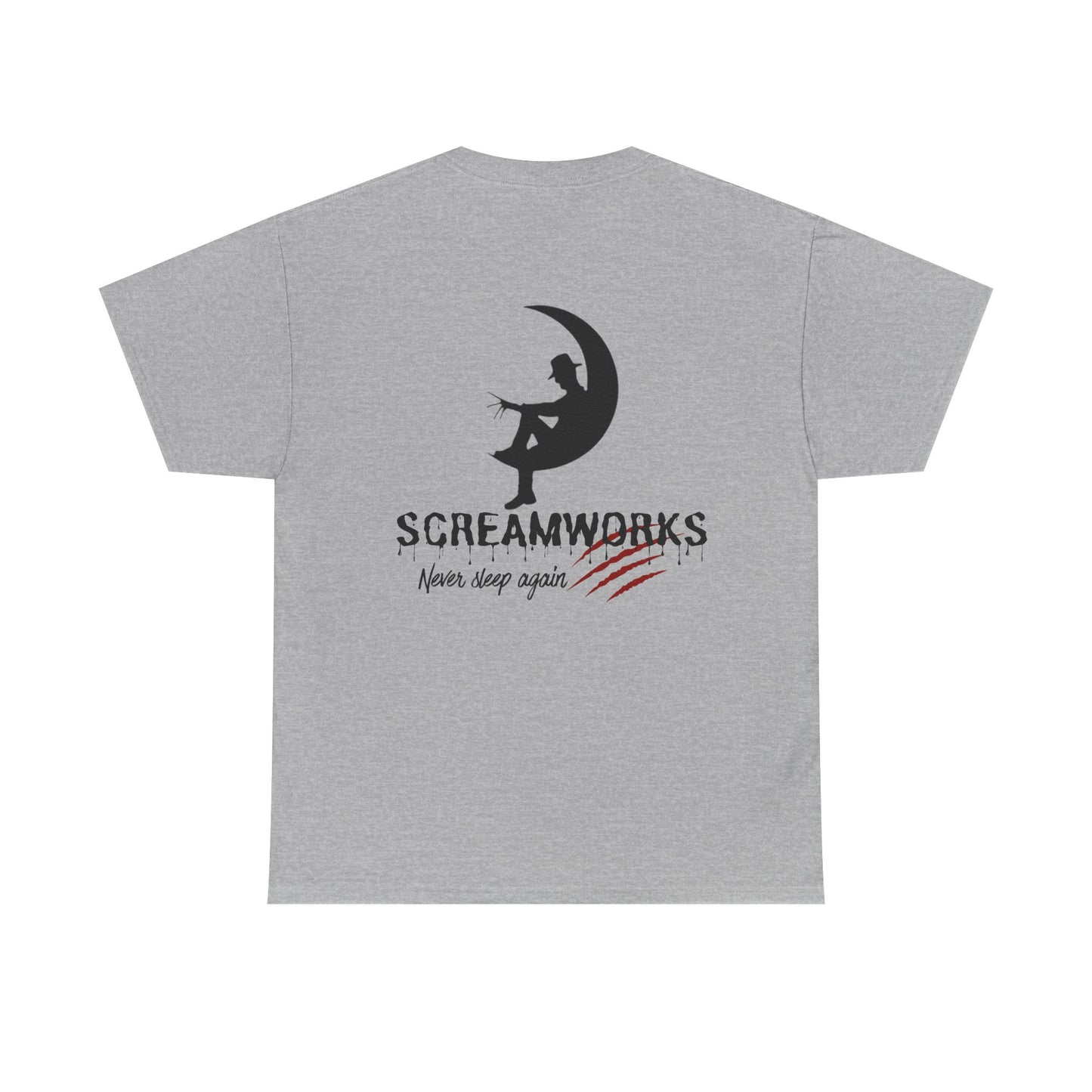 🩸 SCREAMWORKS – Never Sleep Again Tee