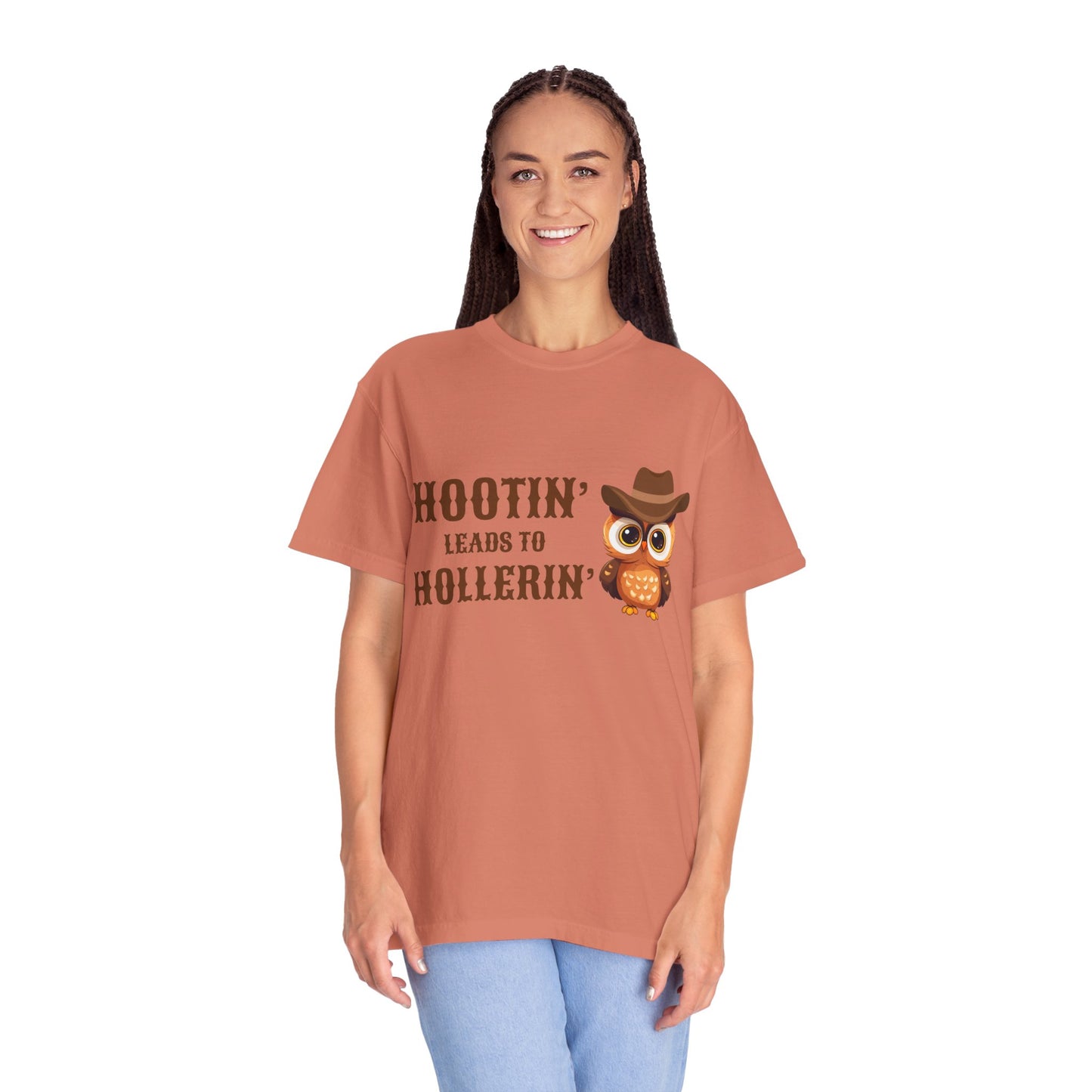🦉 “Hootin’ & Hollerin’” Cosmic Cowgirl Tee