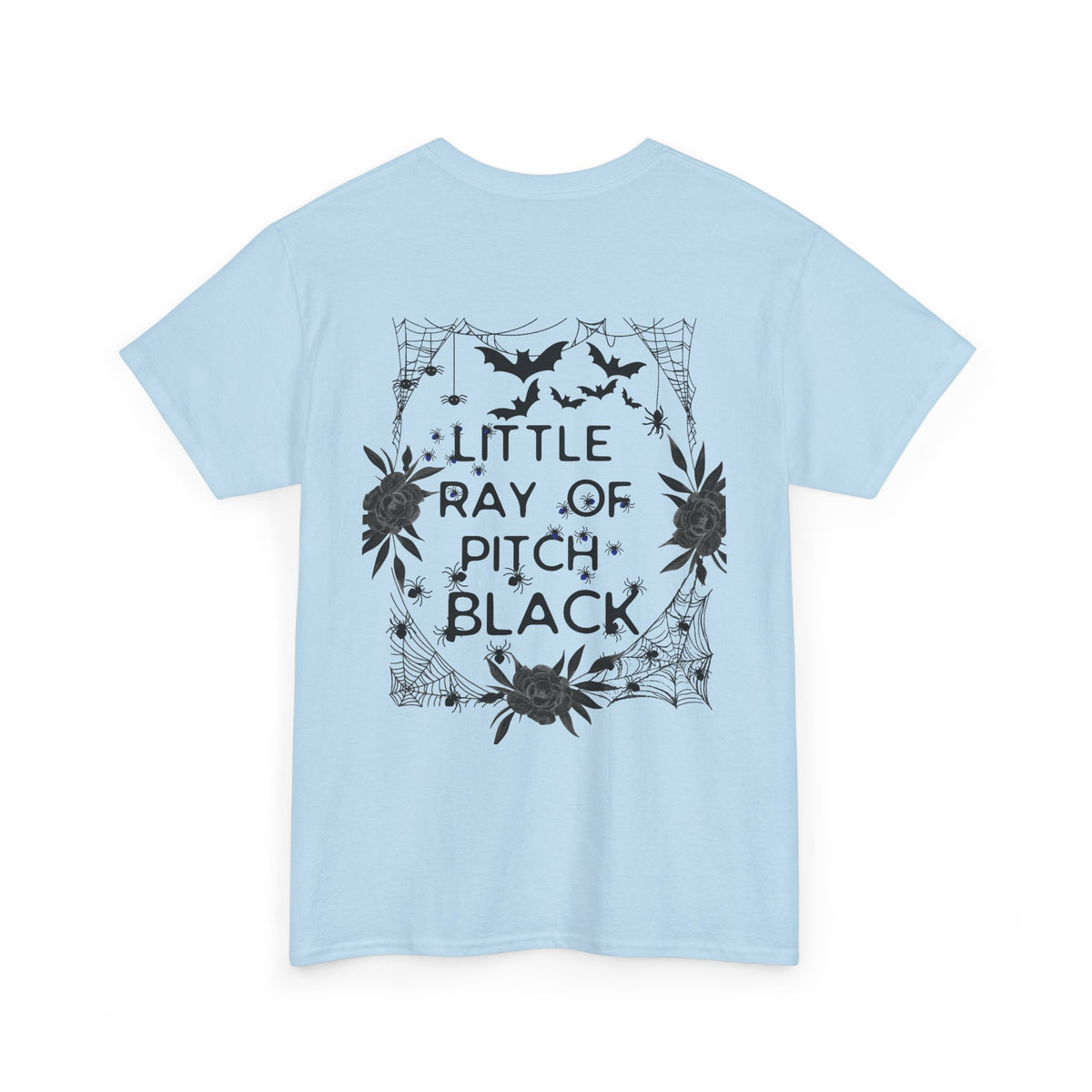 Little Ray of Pitch Black Graphic Tee, Unisex Cotton T-Shirt, Casual Wear, Halloween Outfit, Gift for Dark Aesthetic Lovers
