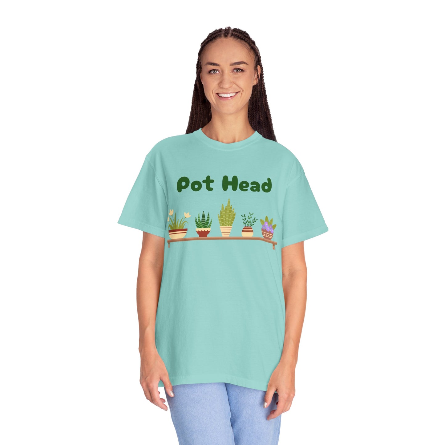 Pot Head Plant Lover T-Shirt, Unisex Gardening Tee, Gift for Houseplant Enthusiasts, Funny Garden Shirt, Eco-Friendly Apparel