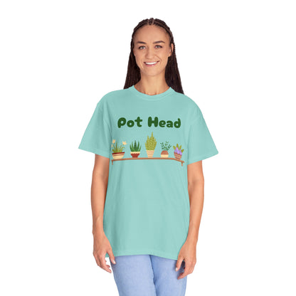 Pot Head Plant Lover T-Shirt, Unisex Gardening Tee, Gift for Houseplant Enthusiasts, Funny Garden Shirt, Eco-Friendly Apparel