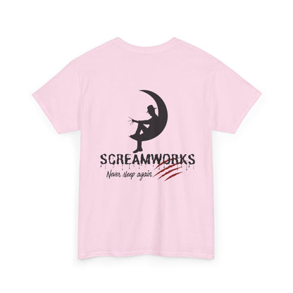 🩸 SCREAMWORKS – Never Sleep Again Tee