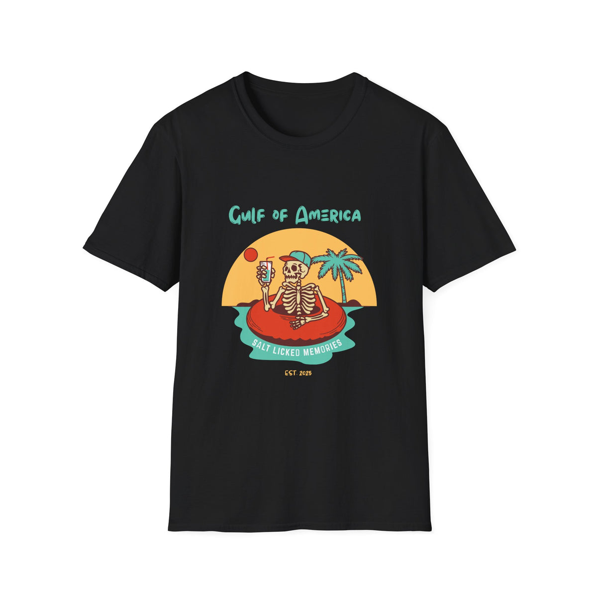 Gulf of America Skeleton Tee, Summer Vibes Shirt, Unisex Graphic T-Shirt, Beach Life Apparel, Fun Vacation Top, Trendy Summer Fashion