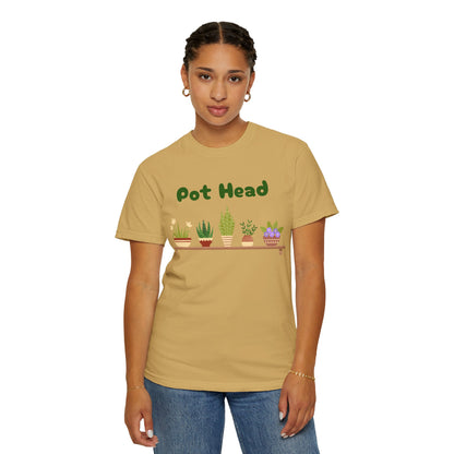 Pot Head Plant Lover T-Shirt, Unisex Gardening Tee, Gift for Houseplant Enthusiasts, Funny Garden Shirt, Eco-Friendly Apparel
