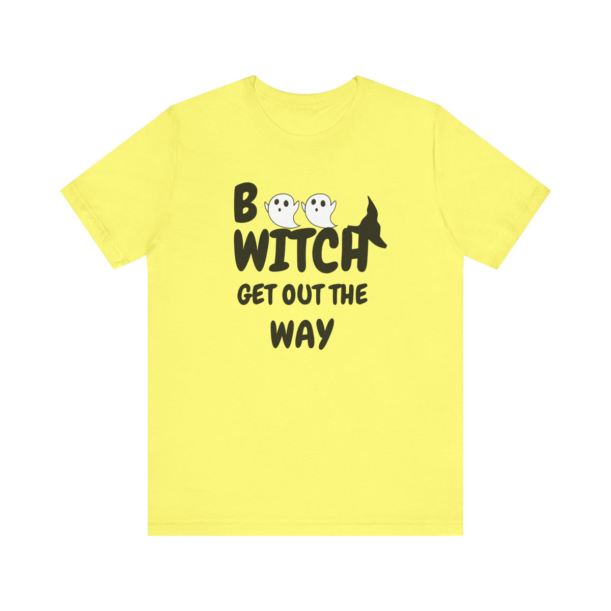 Halloween Ghost Tee, Fun Unisex Jersey Short Sleeve Tee, Boo Witch Get Out The Way Shirt, Spooky Vibes, Fall Fashion, Gift for Friends