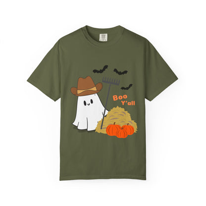 Adorable Halloween Ghost T-Shirt, Funny Ghost Tee, Fall Apparel, Spooky Costume Shirt, Halloween Gift, Boo Y'all Design