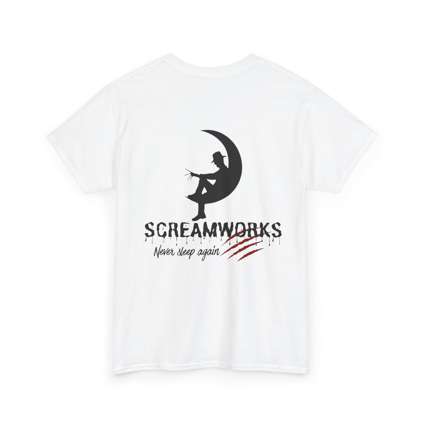 🩸 SCREAMWORKS – Never Sleep Again Tee