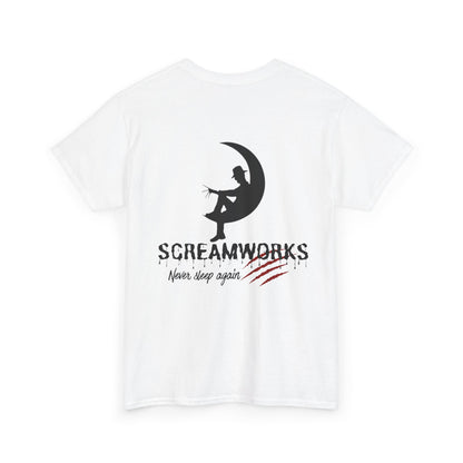 🩸 SCREAMWORKS – Never Sleep Again Tee
