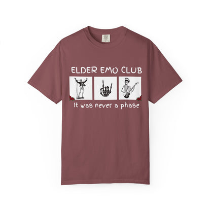 🖤 Elder Emo Club Tee — “It Was Never a Phase”