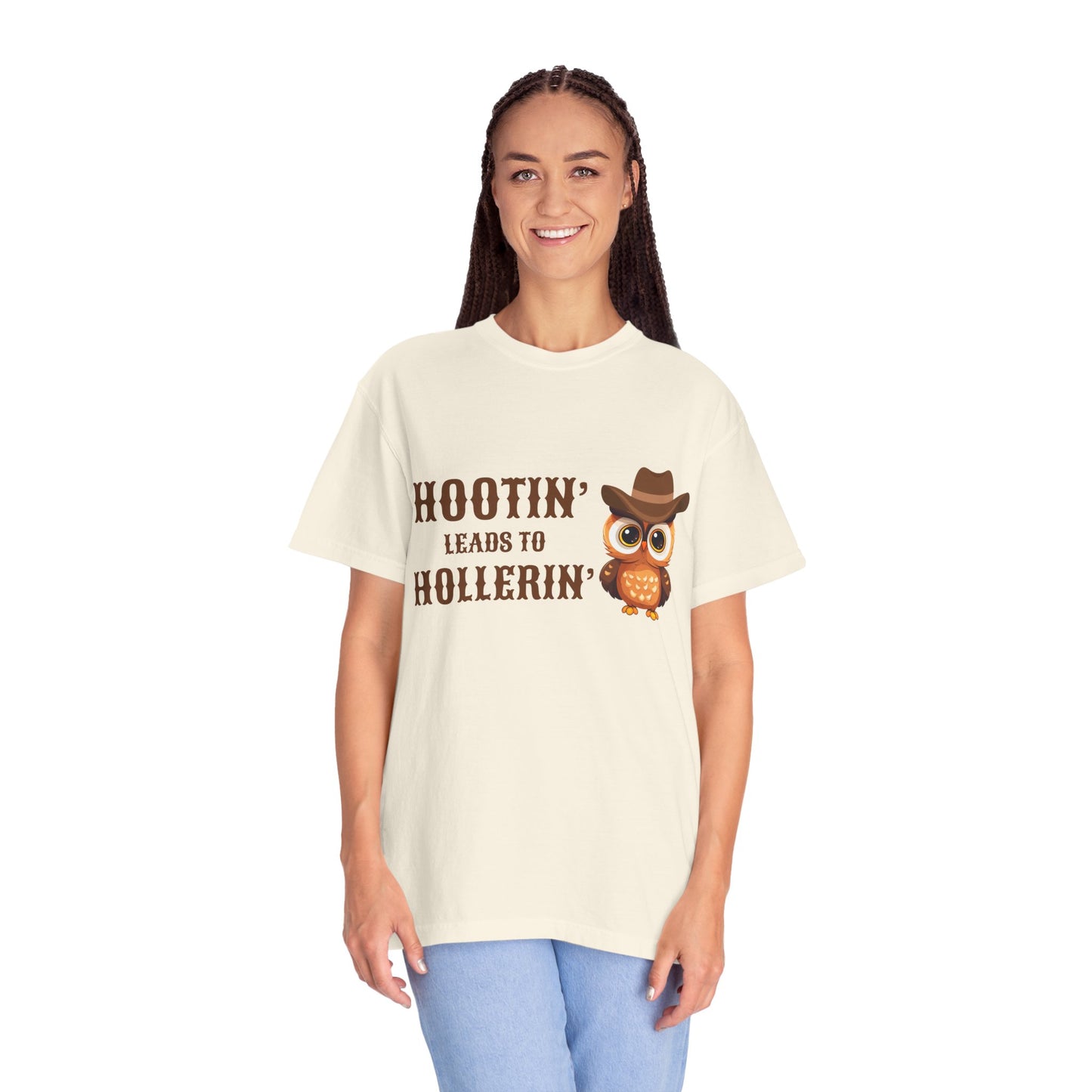 🦉 “Hootin’ & Hollerin’” Cosmic Cowgirl Tee