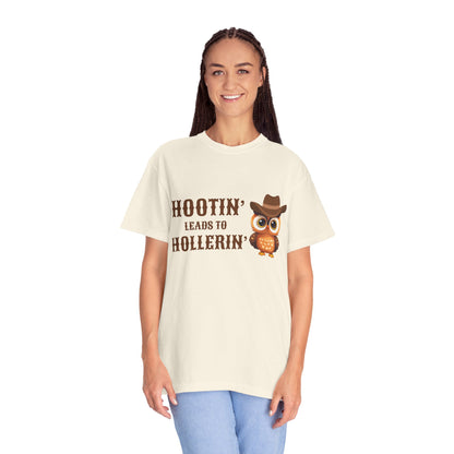 🦉 “Hootin’ & Hollerin’” Cosmic Cowgirl Tee
