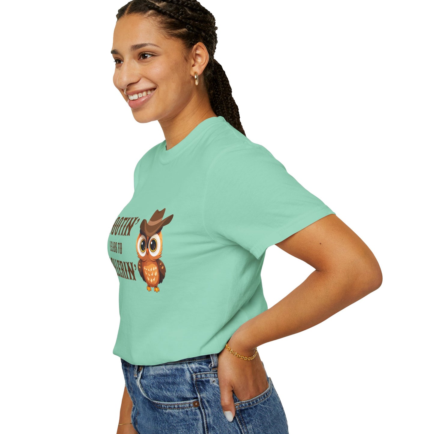 🦉 “Hootin’ & Hollerin’” Cosmic Cowgirl Tee